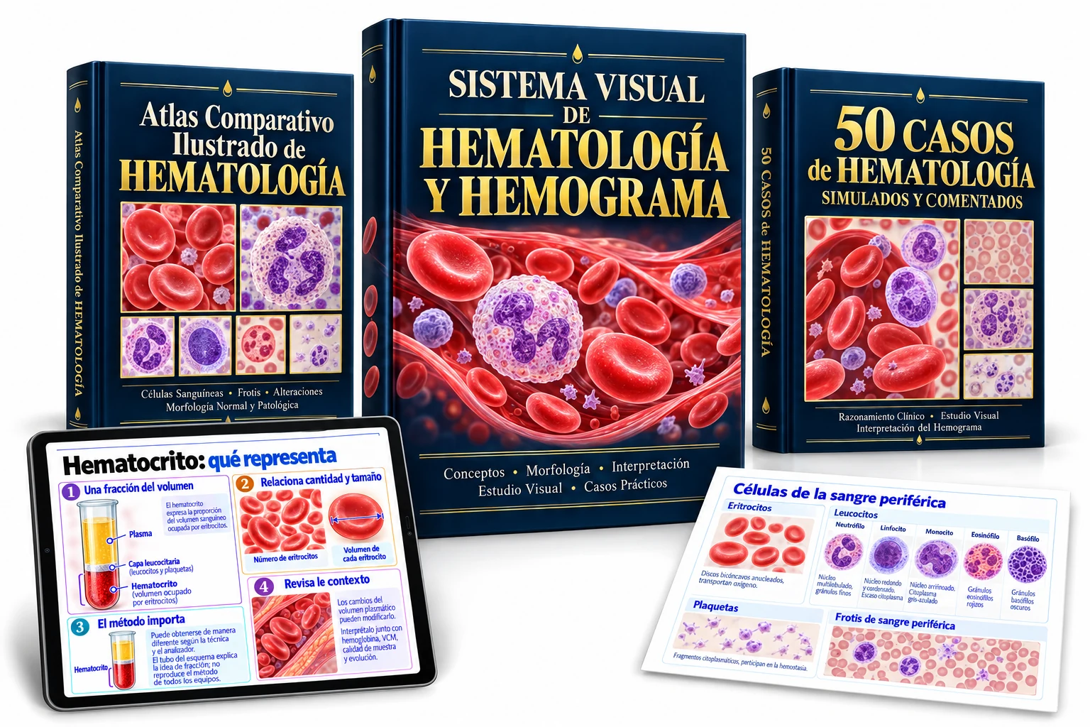 Sistema Visual, Atlas Comparativo y 50 Casos Simulados y Comentados de Hematología y Hemograma
