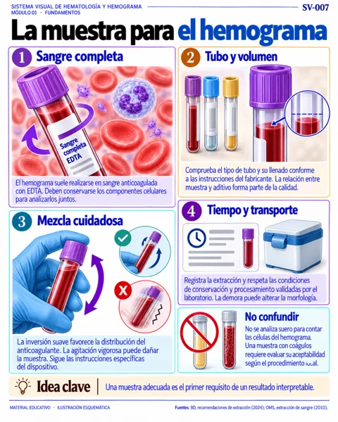 La muestra para el hemograma