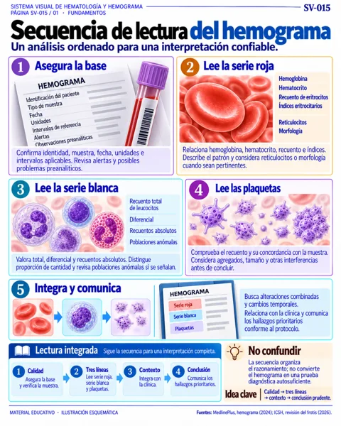 Secuencia de lectura del hemograma