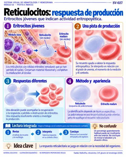 Reticulocitos: respuesta de producción