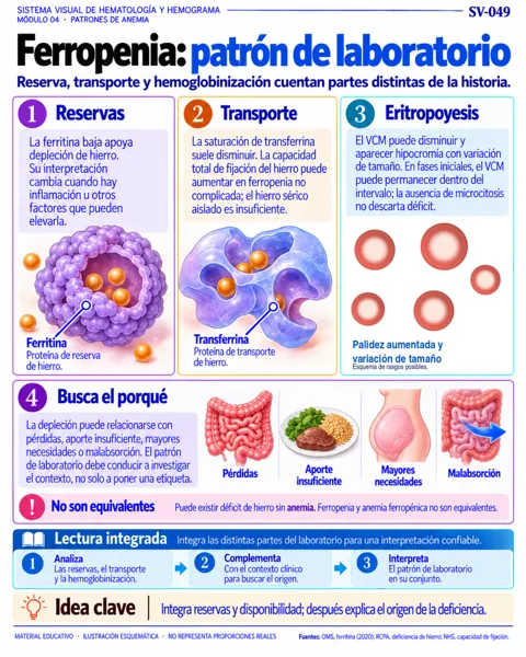 Ferropenia: patrón de laboratorio